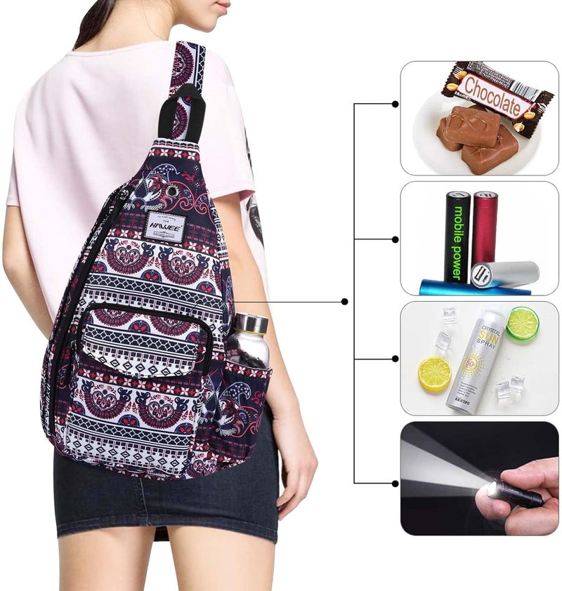 HAWEE Backpack Sling for Women Anti-Water Crossbody Bag Inclined Adjustable Pack | Casual, Adjustable Strap, Water Repellent, for Travel/Sport - Image 5